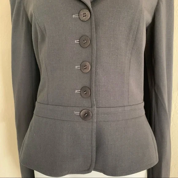 GIORGIO ARMANI Le Collezioni Wool Stretch 5 Button Blazer Jacket Grey Career 10 - Picture 5 of 15